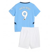 Manchester City Erling Haaland #9 Hemmatröja Barn 2024-25 Kortärmad (+ Korta byxor)